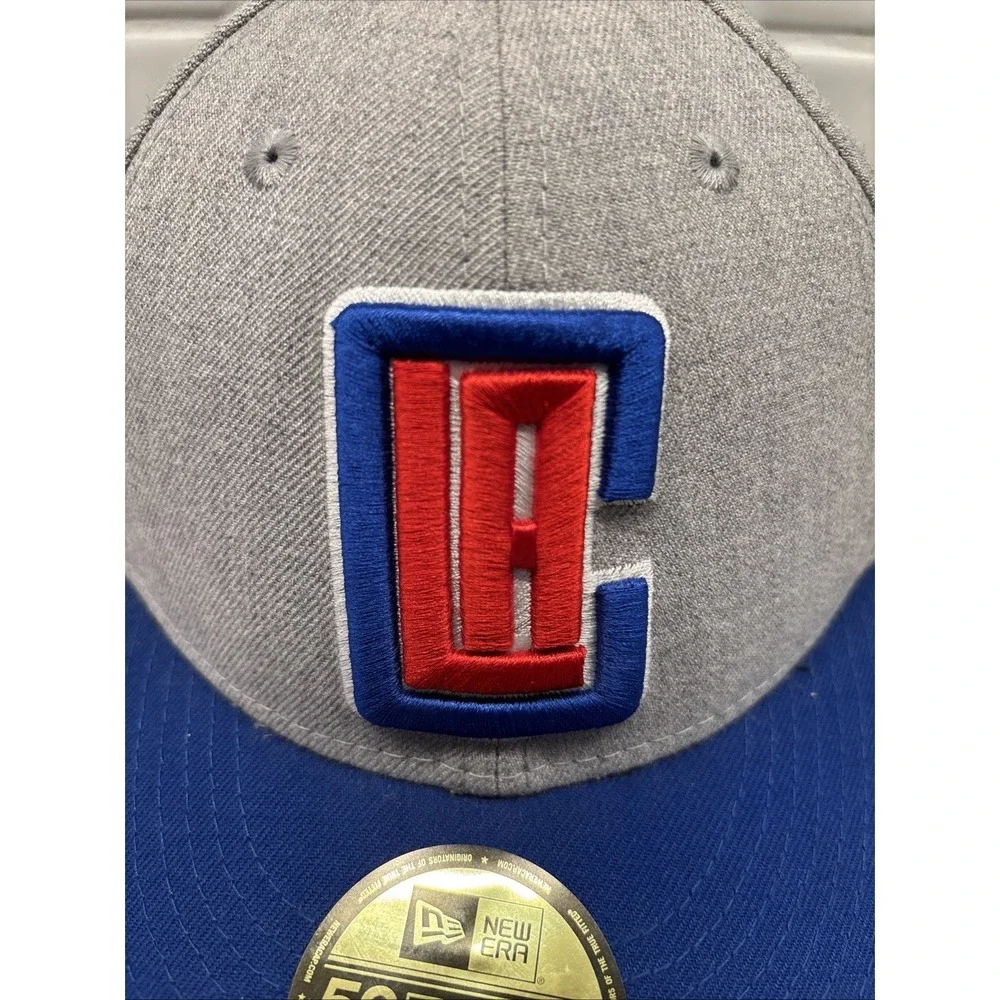 LA Clippers Hat Gray 59FIFTY NBA Hat Cap Retro Low Crown Size 7 7/8ths Sports